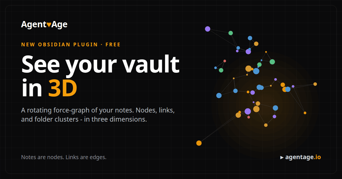 Agentage Galaxy: see your Obsidian vault in 3D